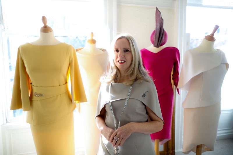 Irish Fashion Designer Maire Forkin in her studio in Dublin