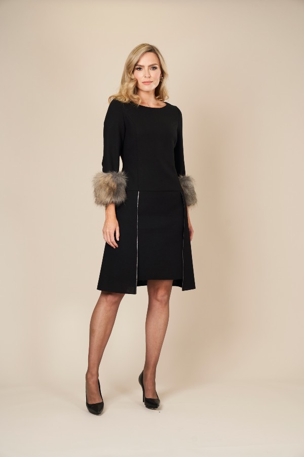 Wool Black Dress by Dublin Designer