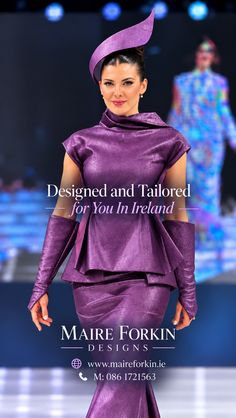 Contemporary Mother of the Bride and Groom outfits, made to measure to flatter your figure by Máire Forkin Designs, Ireland.