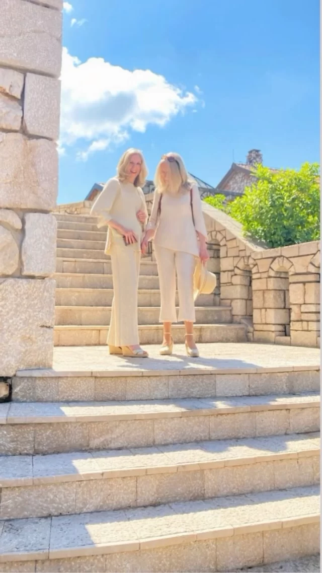 RELAXED STYLING WHILE HOLIDAYING ABROAD
 
“A key advantage of our #maireforkindesigns is that they are so adaptable and versatile. Here we are wearing our #tailored #separates, which can be dressed up for special occasions or dressed down, while on holidays in Bosnia.

We were visiting the stunning #castlenancyandpatrick which is just outside the village of Medjugorje in Bosnia. The case was built by Nancy and Patrick Latta in 1999, a truly inspirational American couple. It is now a Catholic Retreat centre.  Nancy and Patrick are incredible hosts making all those who visit the castle very welcome! “🌹🙏🎶 Maire 

#castlenancyandpatrick #maireforkindesigns s #irishfashiondesigner #couturedesigner #blacktiewedding #irishweddingsuppliers